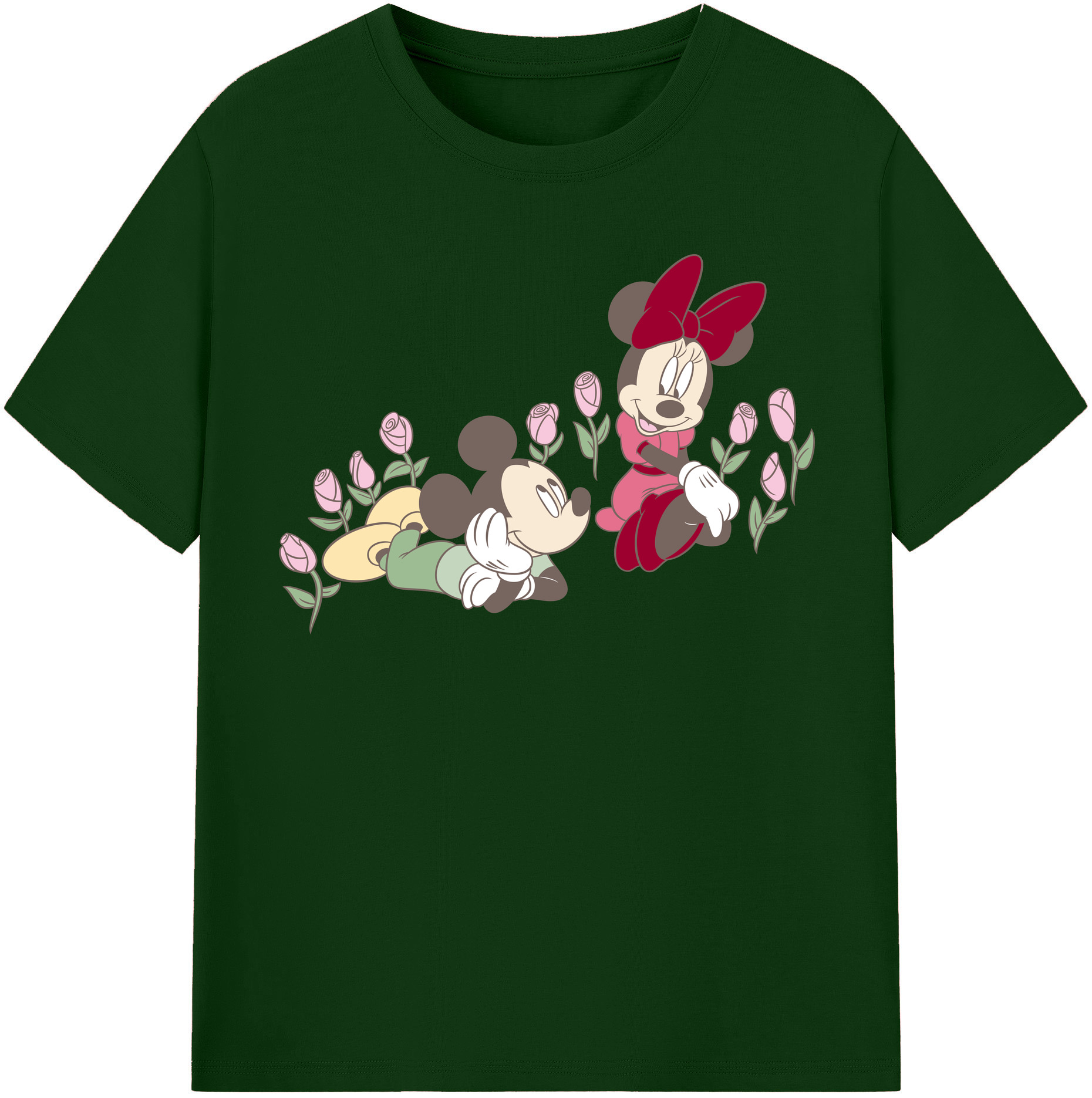 （画像用） ミッキーマウス Mickey Mouse 綿100％半袖Tシャツ（フロントプリント）